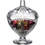 Pasabahce Dessertschale Pasabahce 98585 Glory Zuckerdose aus Glas mit Deckel