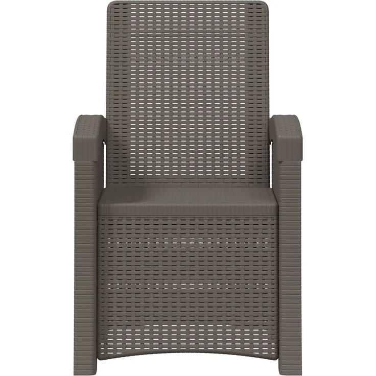 vidaXL Liegesessel Garten Rattan-Optik 2 Stk. Hellgrau PP 8011999 – Bild 4