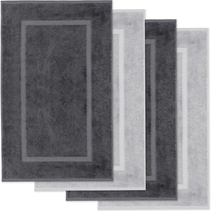Lavea Badematte 4er Set Badeteppiche Elena Frottee 50x80 cm Badvorleger, 100% Baumwolle, 500 g/m² Frottier, weich & saugstark, pflegeleicht – Bild 5
