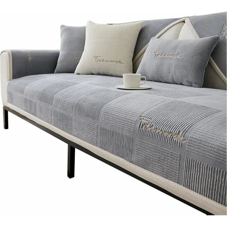 Agger Sofaschoner Couch Überzug, Sofa-Schutzhülle 1/2/3/4 Sitzer L Form Sofa Cover, Sofa Überzug Ecksofa, Universelle Rutschfeste Sofa Überwurf