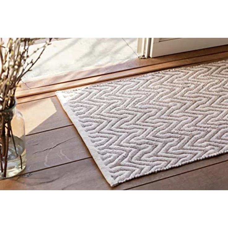 WENKO Badematte Altai, nachhaltiger Badteppich aus 100% Polyester, 50 x 80 cm, Ethno-Style in erdigen Farbtönen – Bild 2