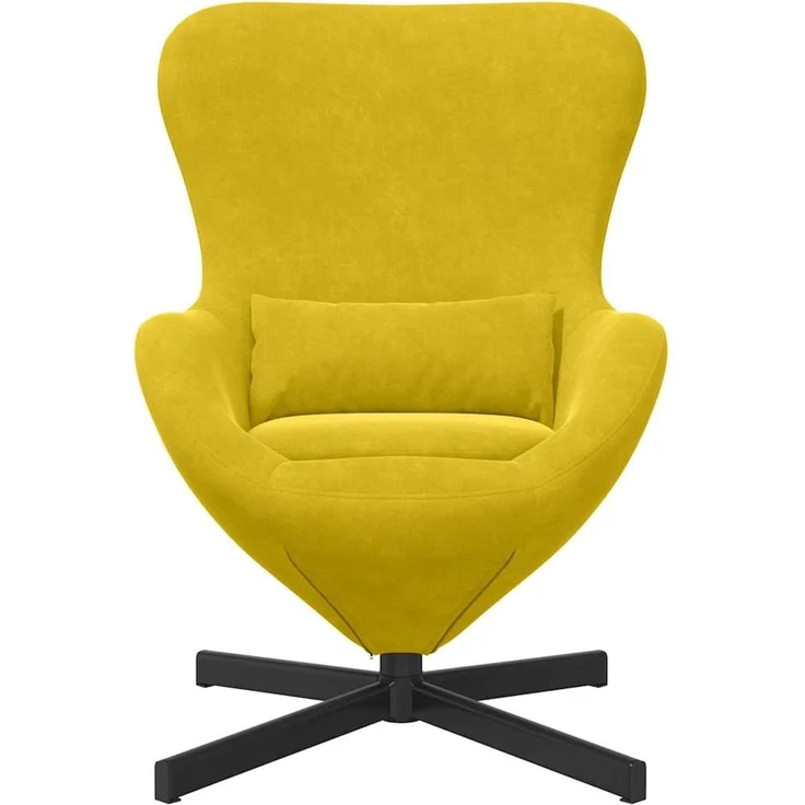 vidaXL Eiersessel Gelb 63 x 73 x 90 cm Samt 42002763 – Bild 1