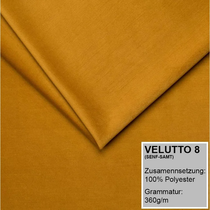 Polsterbett DONA 120x200 ohne Matratze mit Bettkasten und Lattenrost. Farbe: Senf 8 – Bild 1