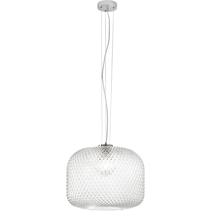 LED Pendelleuchte einflammig Kristall Glasschirm Klarglas, Ø 40cm – Bild 2
