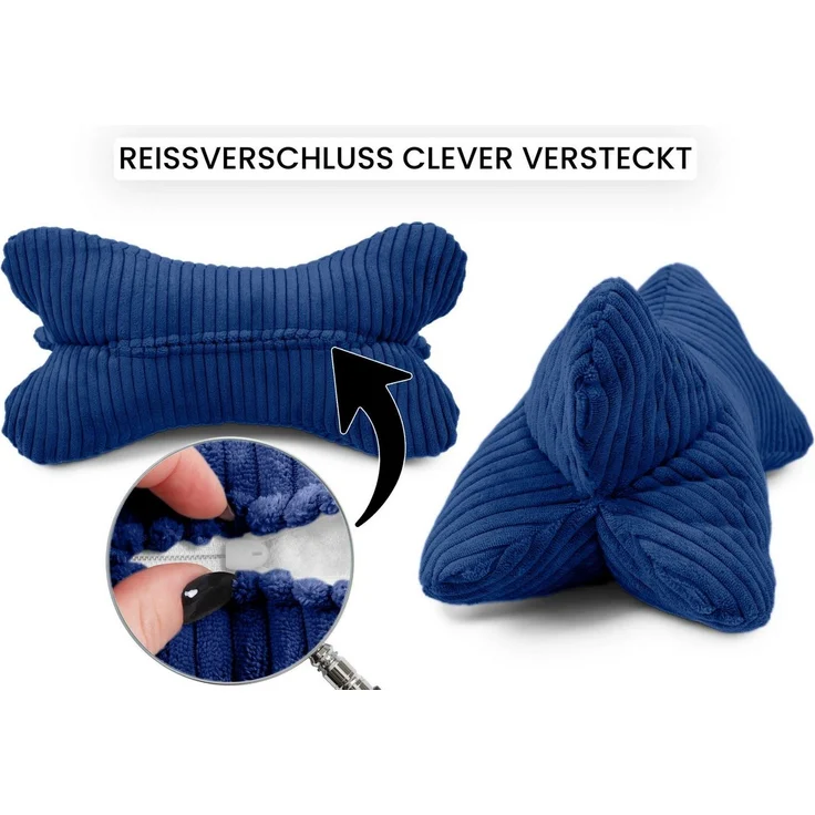 Amilian Nackenkissen - Leseknochen ca. 44x22 cm - Knochenkissen - Lesenknochenkissen, waschbar, Buch- und Tabletstütze - Lesekissen zum Relaxen, Knochenkissen zum Lesen - Knochenform Kissen - Nackenkissen – Bild 2