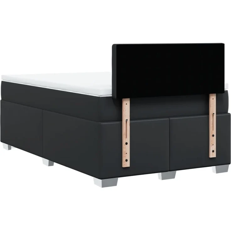 vidaXL Boxspringbett mit Matratze Schwarz 120x200 cm Kunstleder 3288416 – Bild 12