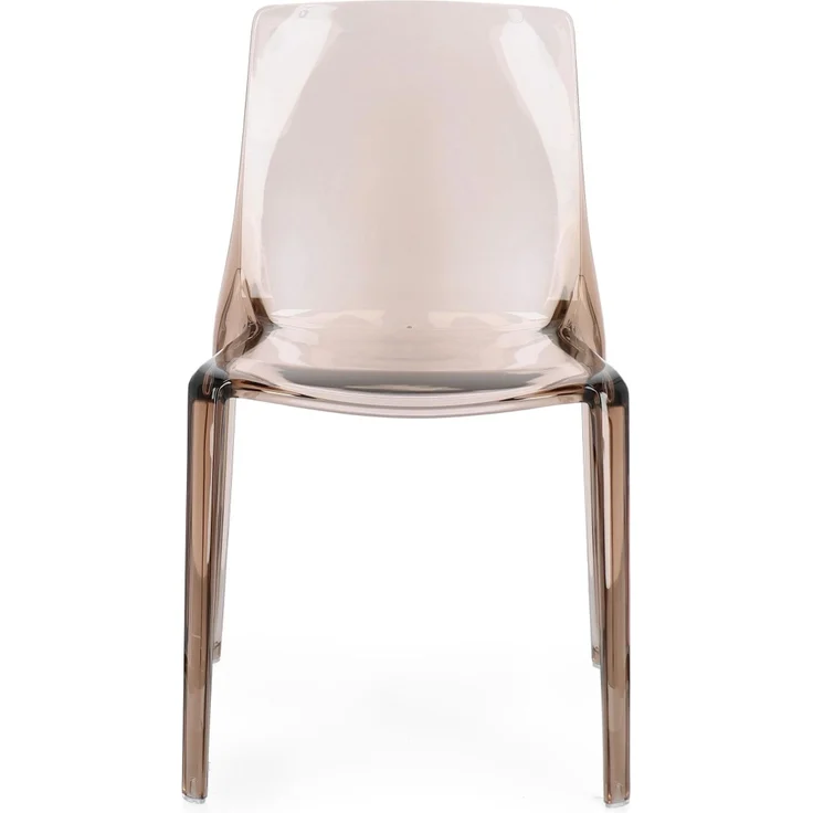 Gartenstuhl Adele 4er-Set Kunststoff, modern stapelbar, Coffee Braun, für Innen- und Außenbereich – Bild 2