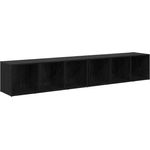 vidaXL TV-Schrankset 2 pcs Schwarz Eichen-Optik 37 x 35 x 107cm 3393550