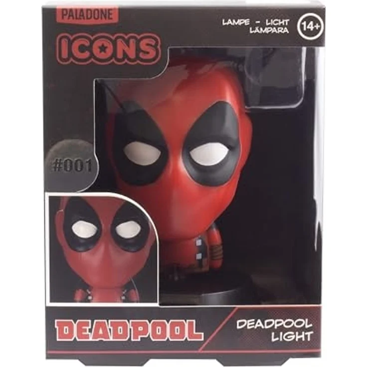 Deadpool Offiziell lizenziertes Disney Marvel 3D-Icon-Licht für Büro, Gaming-Raum, Schlafzimmer, Marvel-Fan-Geschenk-Dekor & Zubehör-Nachtlicht – Bild 4