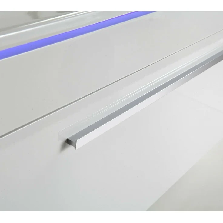 Faizee Home Badmöbelset 60 cm Hochglanz inkl. Keramik-Waschbecken, LED-Spiegel & Soft-Close – Bild 5