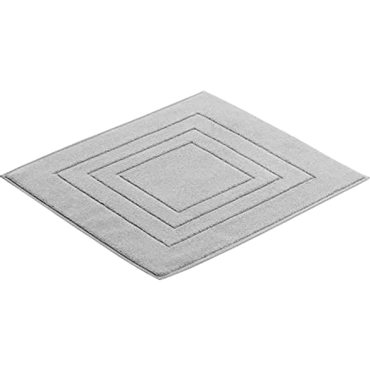 VOSSEN Badematte Feeling Shadow 7320, garngefärbt, 100% Baumwolle, strapazierfähig, Silber