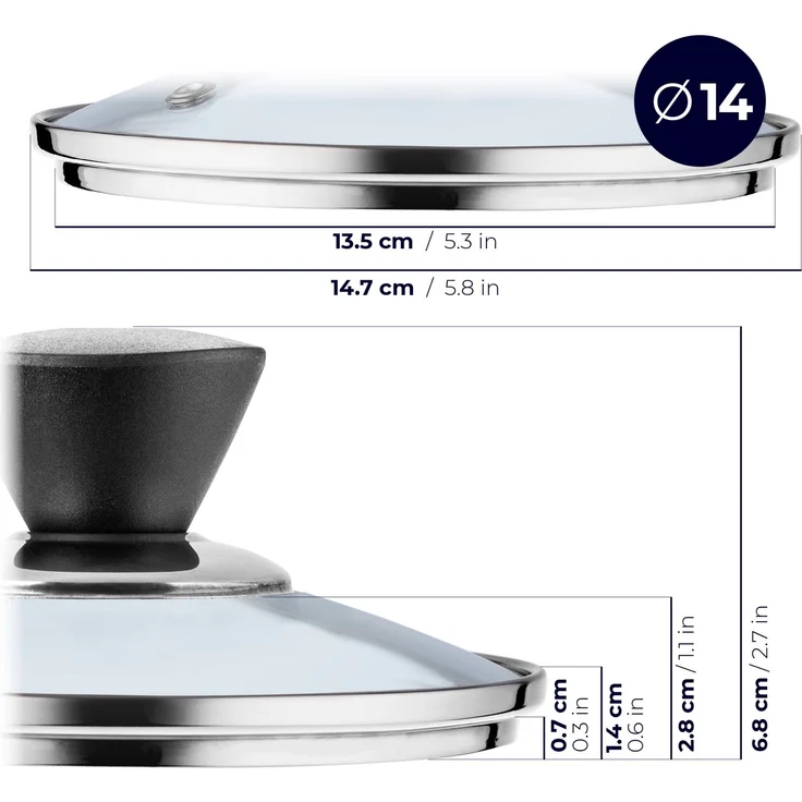KADAX Deckel 14 cm Glasabdeckung für einen Topf – Bild 4