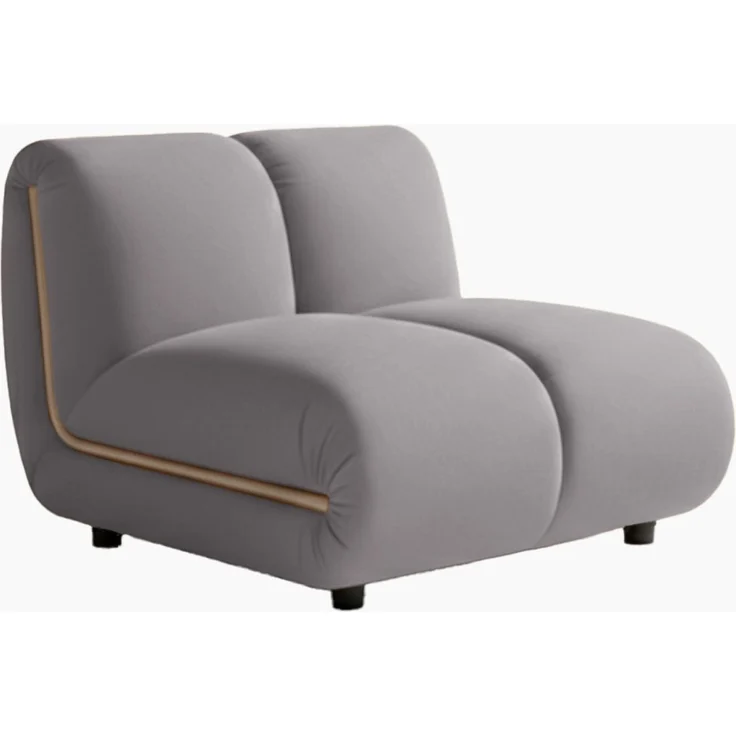 KAWOLA Sessel LAYLA Sitzelement Velvet taupe 74 x 99 x 92 cm – Bild 3