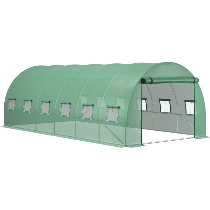 Wohnora-Gewächshausfolie 6x3x2m, wasserdicht Gartenfolie mit UV Schutz, Folie aus PE, Abdeckplane für Gartenarbeit Treibhaus Folientunnel, Tunnelfolie für Außenbereich, Pflanzen, Grün,H 200cm x T 600cm x B 300cm – Bild 3