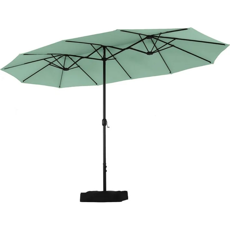 PHI VILLA Sonnenschirm, Poolside Lawn Hinterhof Regenschirm, Rechteckiger Marktschirm mit Ständer, Großer Sonnenschirm für die Terrasse (mit Fuß) – Bild 1