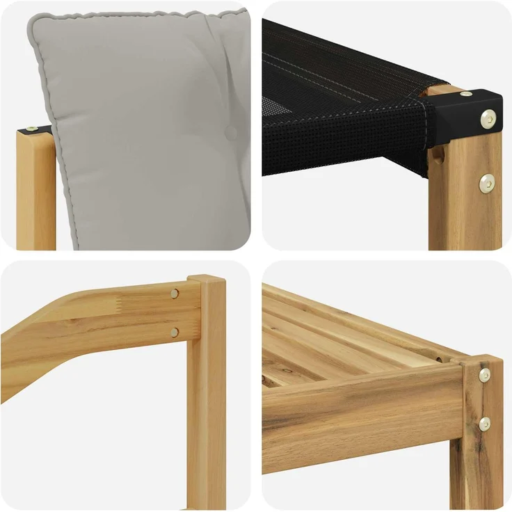 vidaXL Outdoor-Sofagarnitur 9 stk. 8-Sitzer Weiß und Hellgrau 3389629 – Bild 8
