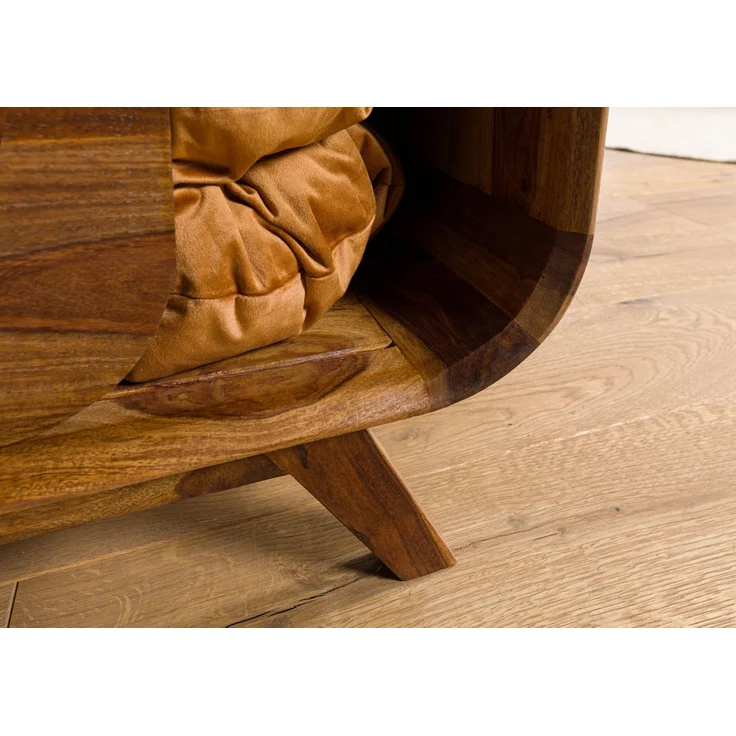 Sideboard Sheesham 134 x 40 x 75 dunkelbraun lackiert MAILAND #201 – Bild 7