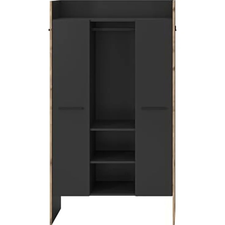 Garderobenschrank >Bueno< in Basalt - 105x189x37cm (BxHxT) – Bild 4