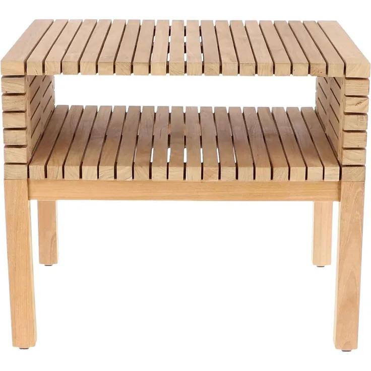 Garten Beistelltisch SAMOA mit Ablagefach 60 x 45 cm, 50 cm hoch