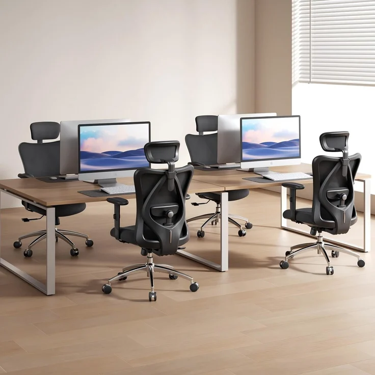Sihoo Ergonomischer Stuhl M18, 130 x 74 cm, in Schwarz – Bild 20