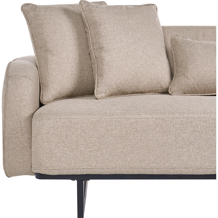 Sofa 3-Sitzer SVANEK Stoff Hellbraun – Bild 5