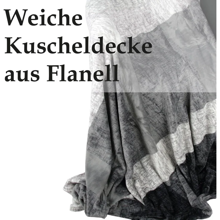 Kuscheldecke Wohndecke Flanell ( Cross Check ) - hochwertige Flauschige Decke, 150x200 cm - Cashmere Touch Tagesdecke – Bild 5