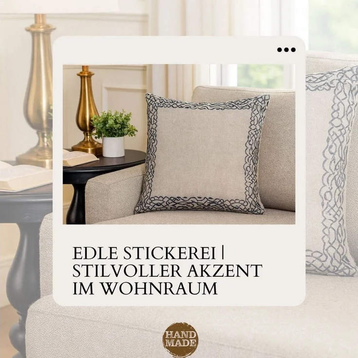 Marrakesch Orient & Mediterran Interior Zierkissen Boho Kissenbezug Frisia handgefertigt aus Baumwolle in Grau 50 x 50 cm, (1 St) – Bild 4