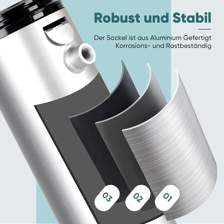 Sekey Schirmhalter Aluminium Sonnenschirmständer für Wäscheständer Gartenschirm Groß, für Stöcke bis Ø 52 mm – Bild 4