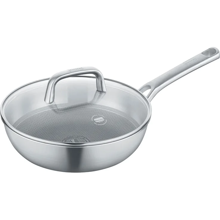 Berndes Tricion Resist Wokpfanne, Wok, 3-Schicht-Material, Silber, 26 cm, 099218