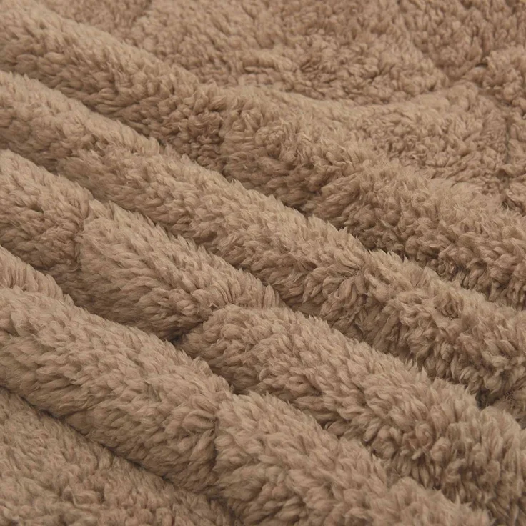 vidaXL Winterbettdecke Taupe 200x220 cm Mikrofaser und Teddy-Fleece 42026357 – Bild 6