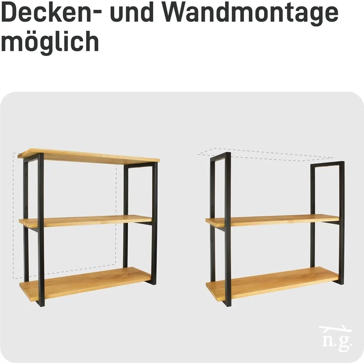 Natural Goods Berlin Wandregalhalter GRÜNAU, Wandregal aus Metall, Wandregalträger für Hängeregale – Bild 5
