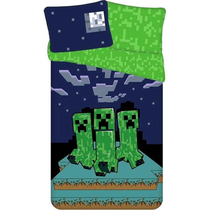 Minecraft Bettwäsche – Hochwertiges Baumwoll-Set 140x200 cm & 70x50 cm