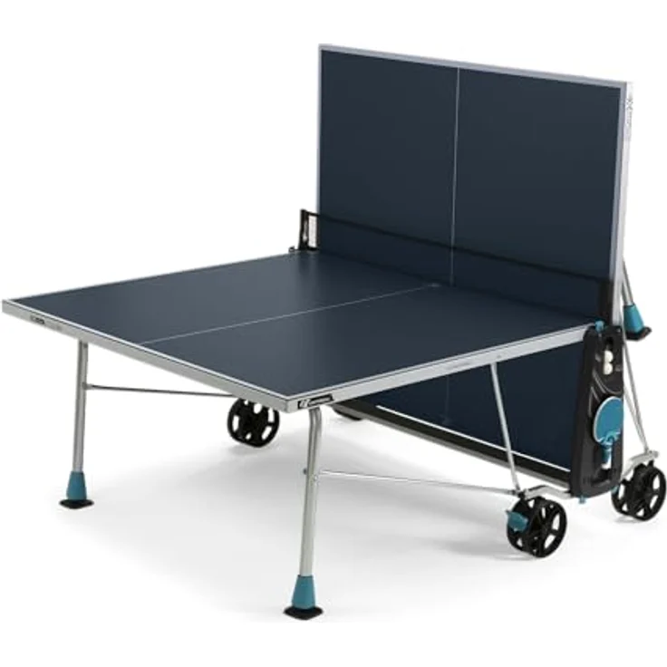Cornilleau Outdoor Tischtennisplatte 200X, Wetterfeste Freizeitplatte mit SoftMat-Oberfläche, Blau – Bild 3