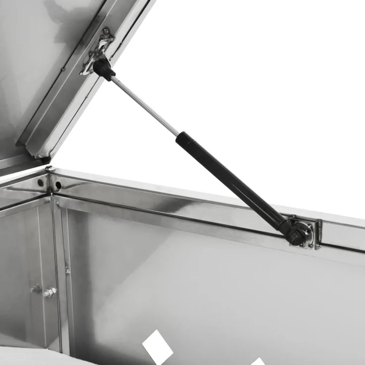 vidaXL Mülltonnenbox für 1 Tonne 240 L Edelstahl 145379 – Bild 9