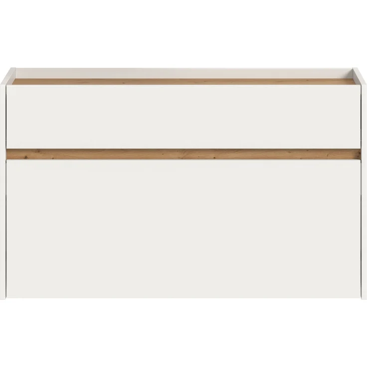 Schuhkommode B/H/T: 61x110x32 cm in weiß Nachbildung und Artisan Oak Nachbildung – Bild 2