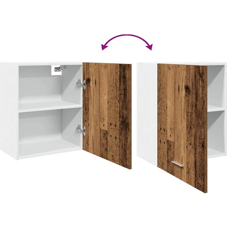vidaXL Hängeschränke 2 Stk. Lyon Altholz-Optik 50x31x60 cm Holzwerkstoff 856113 – Bild 8