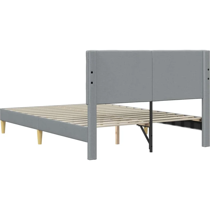 vidaXL Bettrahmen mit Kopfteil Hellgrau 120x190 cm Stoff 42027779 – Bild 6