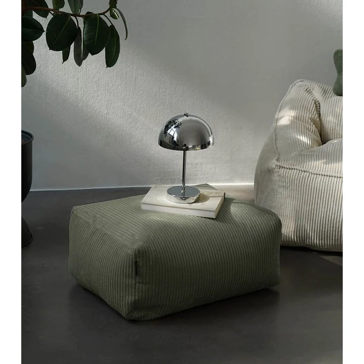 mokebo Pouf Der Ruhestifter (aus Cordstoff), Sitz-Hocker, Bodenkissen, Fußhocker oder Sitzkissen eckig in Grün – Bild 2