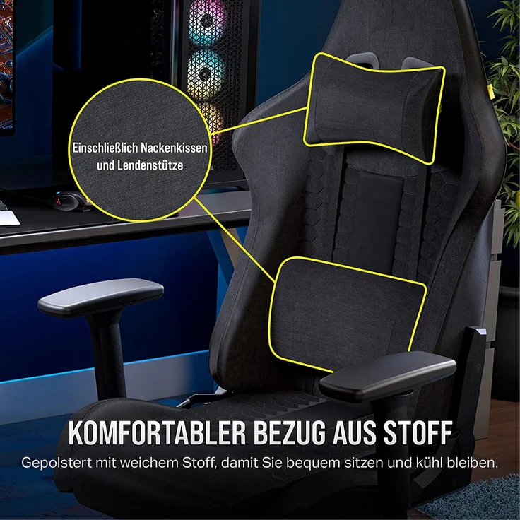 Corsair TC100 RELAXED - Gaming-Sessel - ergonomisch – Bild 5