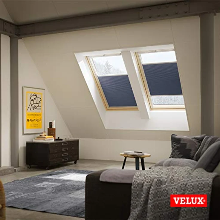 Velux Dachfensterplissee FHC F06 1045S, Wabenplissee in Weiß mit Aluminium Schiene, manuell verstellbar zur Verdunkelung und Sichtschutz – Bild 7