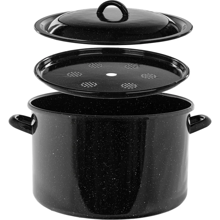 KADAX Emaillierter Topf Powidlak 15L zur Pasteurisierung von Bigos mit Deckel, Höhe 33cm – Bild 5