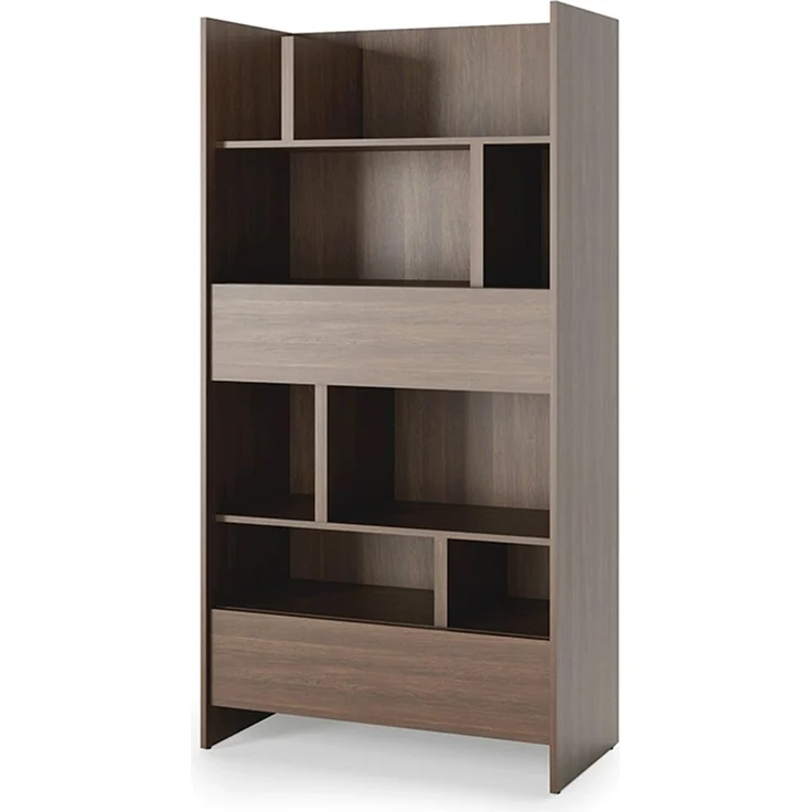 MEBLINI Wohnzimmerschrank BC-28 für Schrankbett - Dunin Eiche - 92x178x46cm - Hochschrank mit Regalen, Fächern und Schubladen – Bild 1