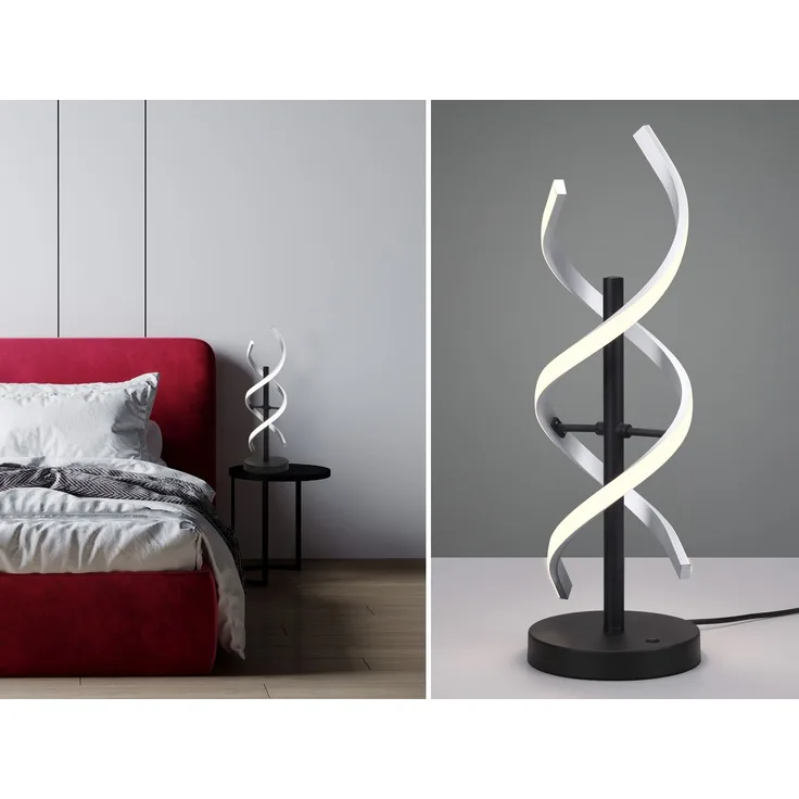 Trio Leuchten 'Sequence' LED-Tischleuchte , dimmbar, Aluminium silber, Ø14x48cm
