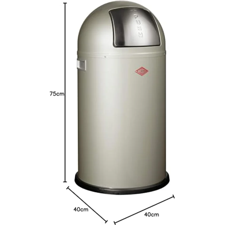 Wesco 'Pushboy' Mülleimer, silberfarben, 50 L – Bild 6