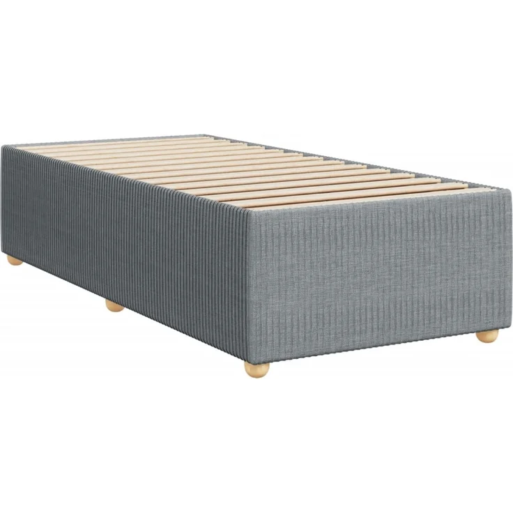 vidaXL Boxspringbett mit Matratze Hellgrau 90x200 cm Stoff 3294253 – Bild 10