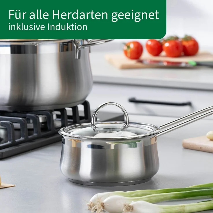 Chefkoch trifft Fackelmann Serviertopf Saucentopf, Edelstahl, Ø 14 cm, induktionsgeeignet, backofengeeignet – Bild 3