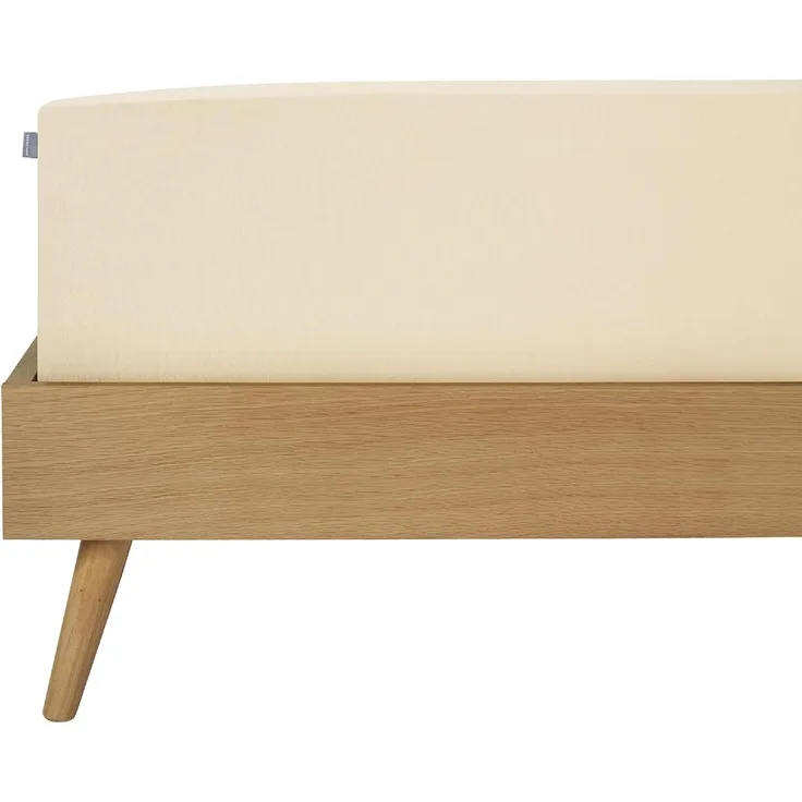 Schiesser 'Flexi' Spannbettlaken mit Gummizug, Jersey / Elasthan, Creme, 200x220cm