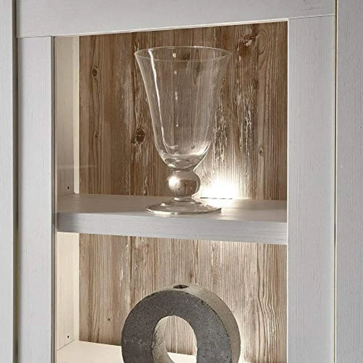 Lomadox Wohnwand FERNA-61, (2-St), Pinie dunkel Nb. und Pinie weiß Nb. inkl. LED 352 x 170 x 44 cm – Bild 7