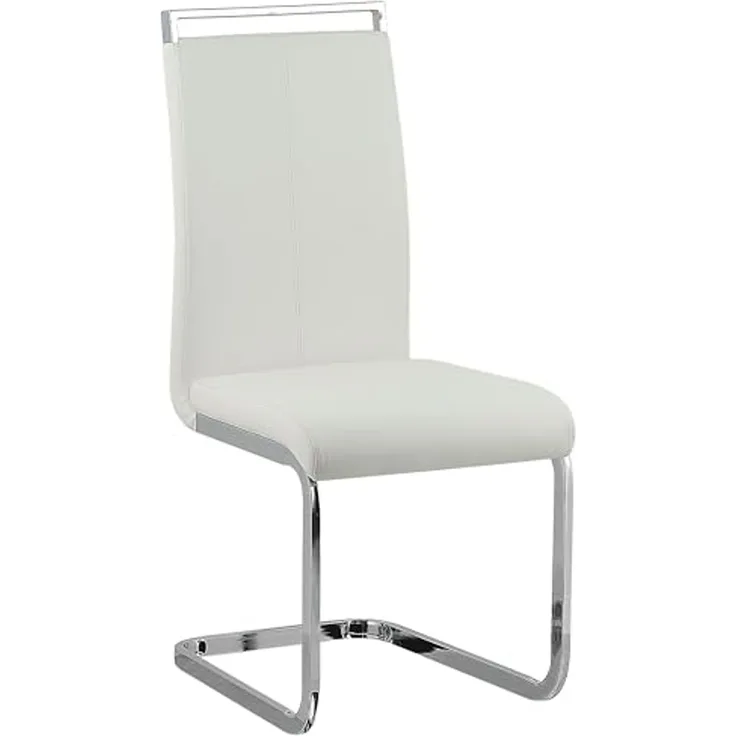 Esszimmerstuhl Kunstleder weiß 2er Set GREEDIN