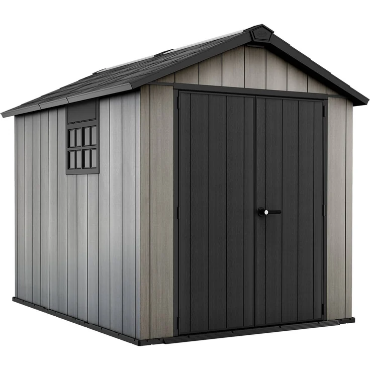 Dmora Gartenhaus Dartmouth, Gartenhütte, Gartenhaus, Werkzeugschuppen, 229x287 h242 cm, Grau – Bild 1